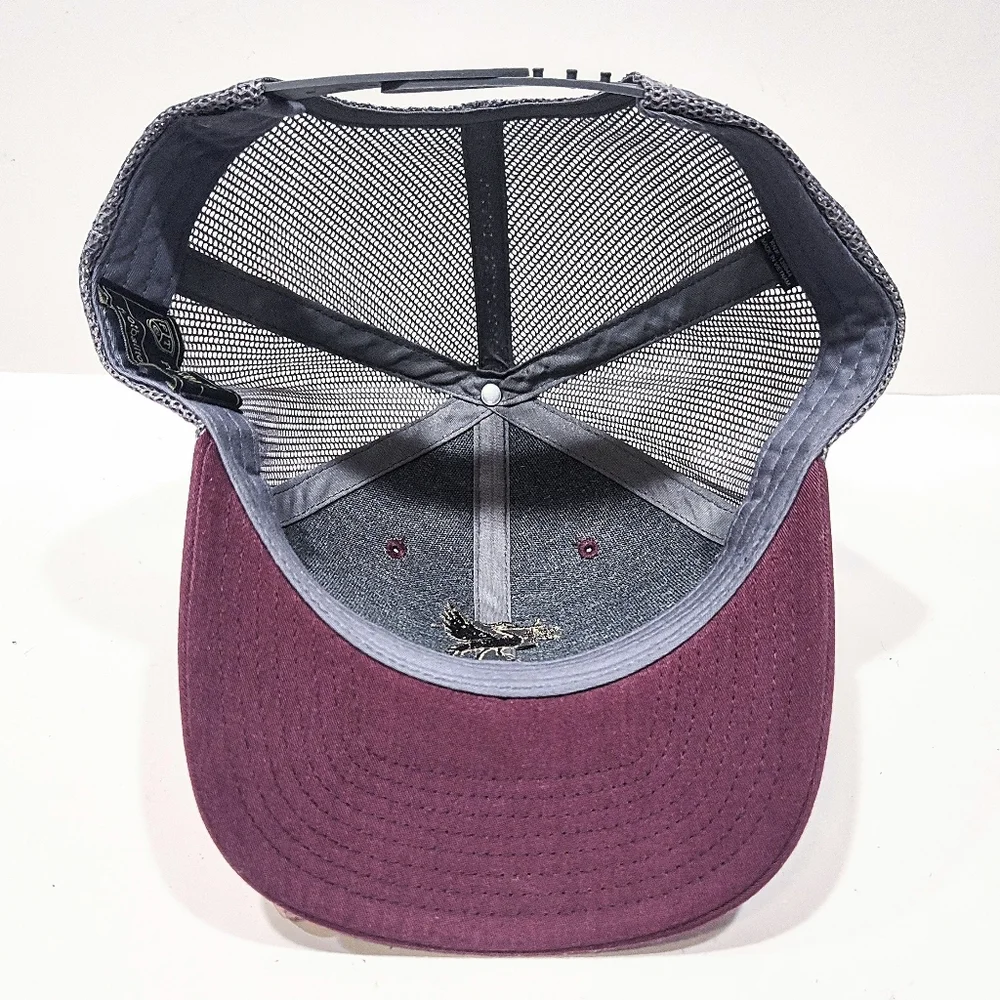 Liverpool FC Liver Bird Trucker Hat Burgundy Mesh Snapback Soccer Football Cap